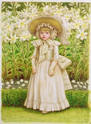 Enfant en robe blanche, c.1880